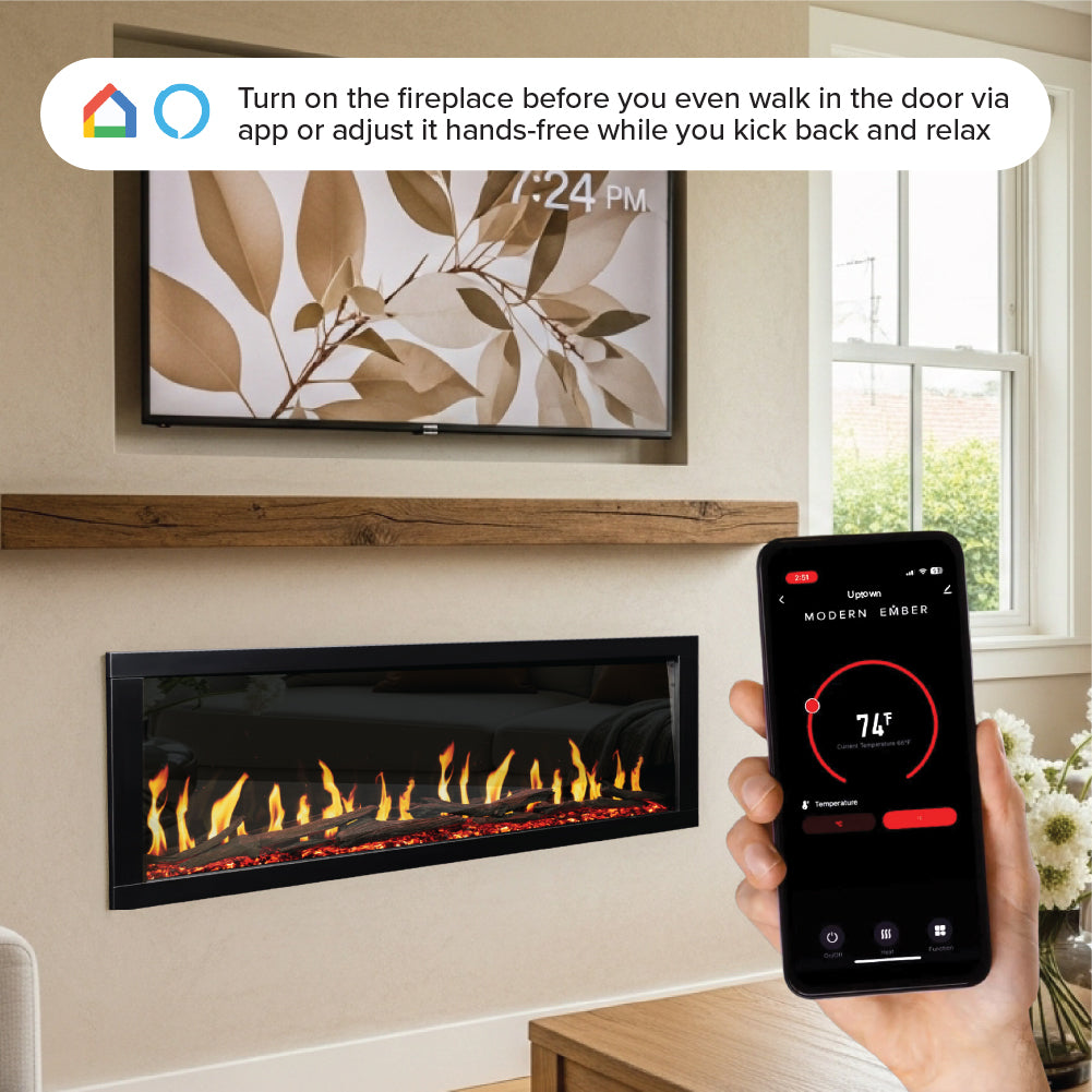 Highmark Luxe LCD Built-In Electric Fireplace