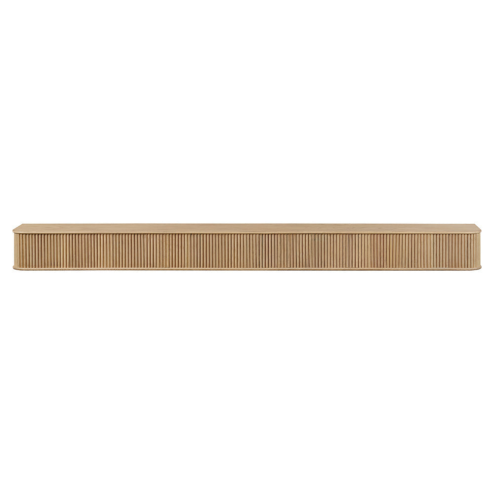 Alfama 72-in Reed Mantel Shelf Blonde Stain