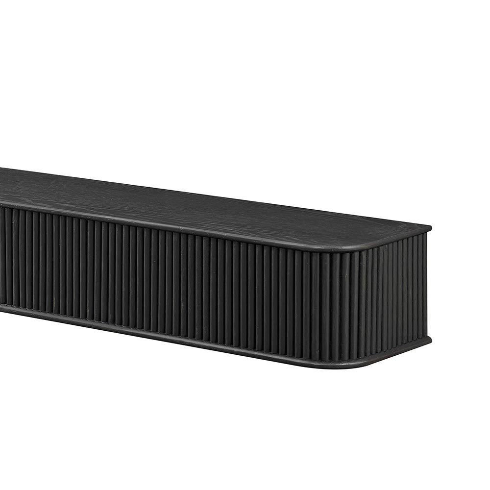 Alfama 72-in Reed Mantel Shelf Sable Stain