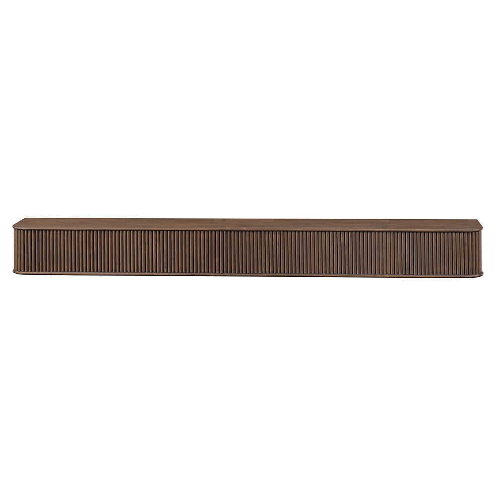 Alfama 72-in Reed Mantel Shelf Umber Stain