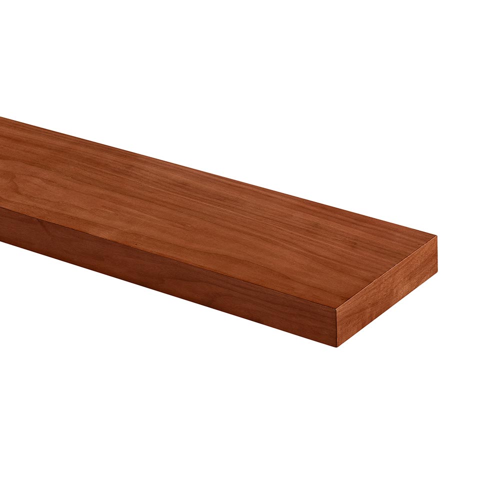 Alma 36-in Walnut Floating Shelf - Burnt Sienna Stain
