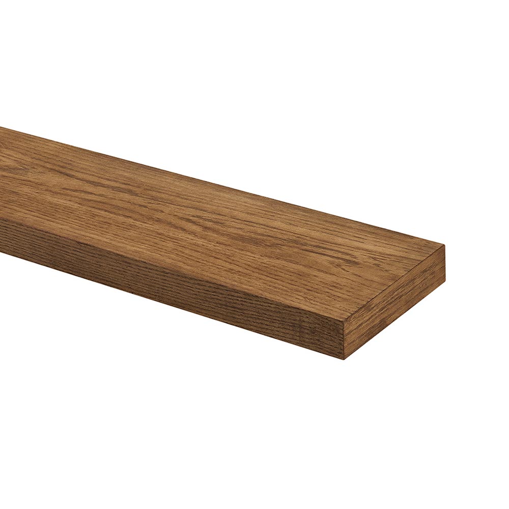 Alma 36-in White Oak Floating Shelf - Burnished Walnut Stain
