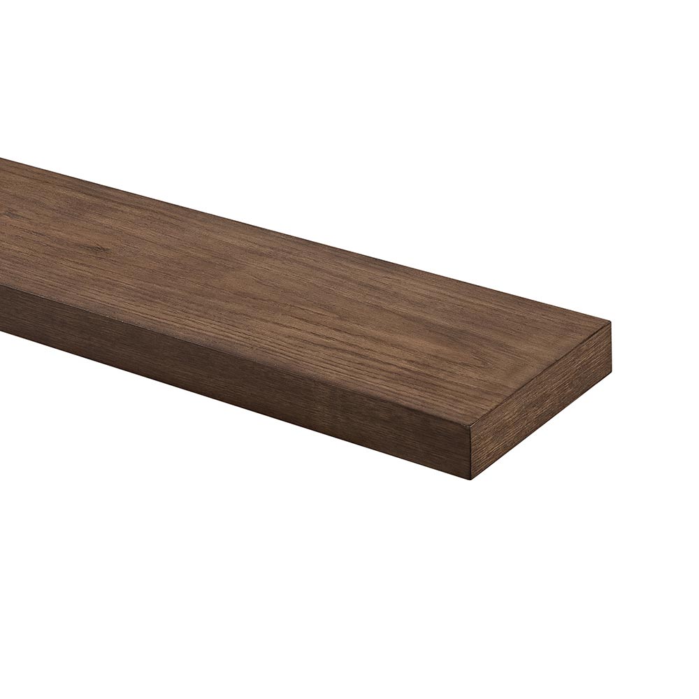 Alma 36-in White Oak Floating Shelf - Umber Stain