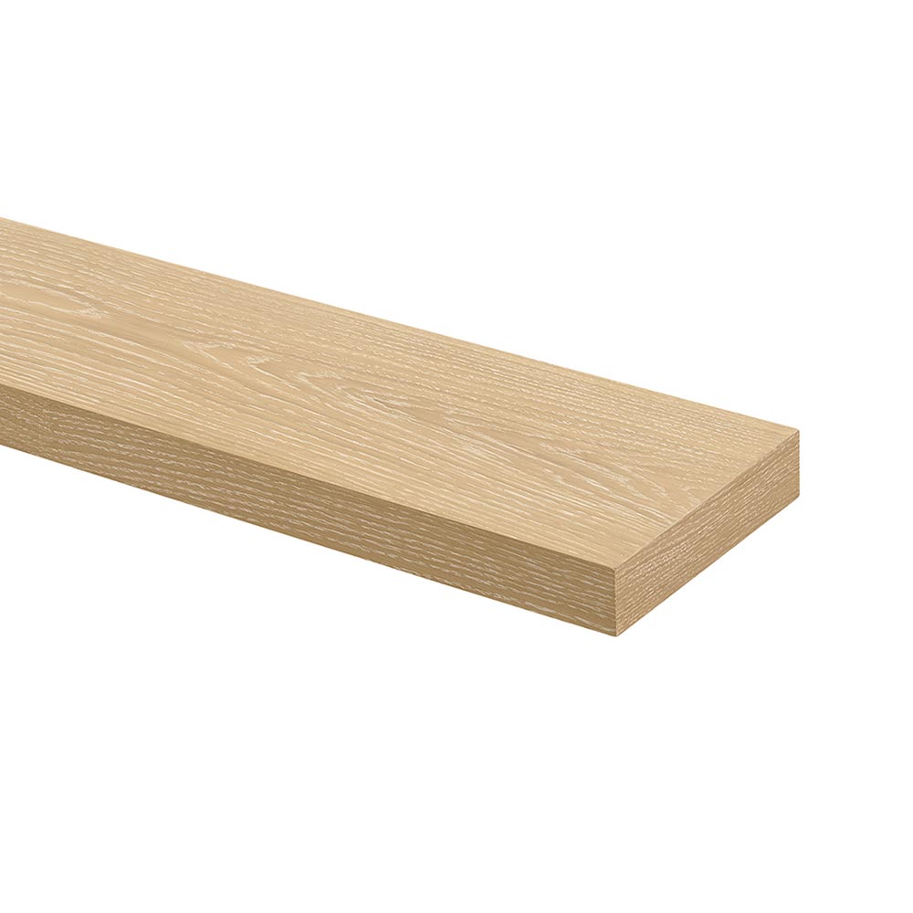 Alma 36-in White Oak Floating Shelf - Whitewash Stain