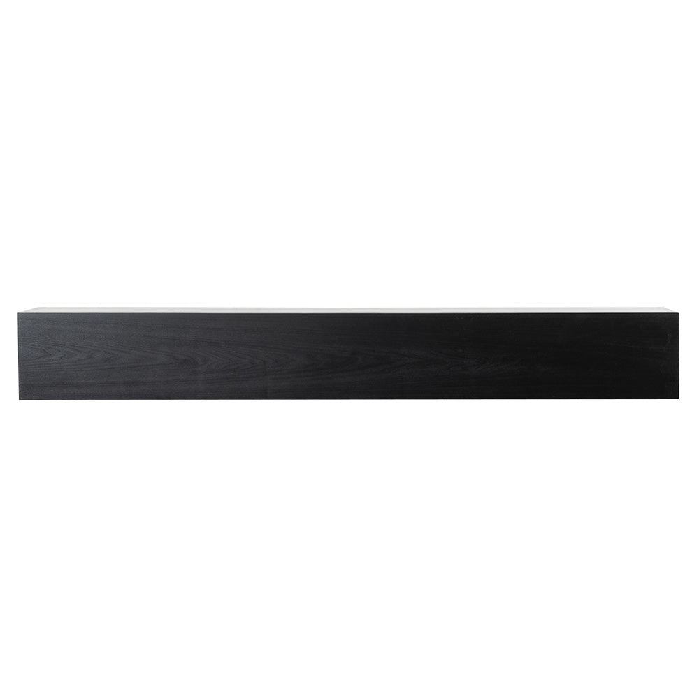 Boone 72-in Wood Mantel Shelf - Black Paint