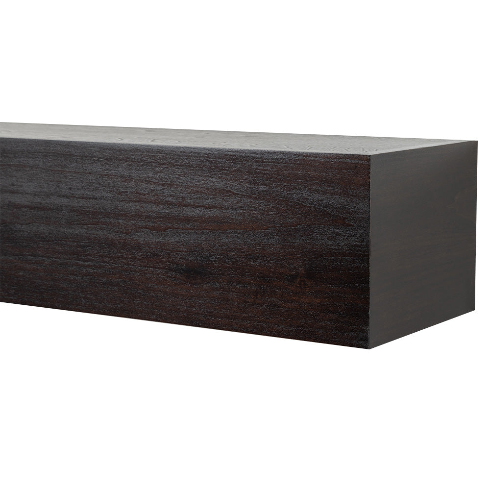 Boone 72-in Wood Mantel Shelf - Chocolate Stain