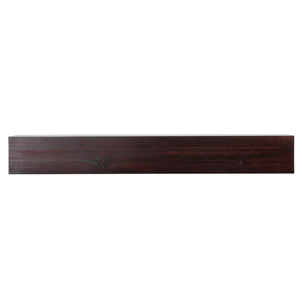 Boone 72-in Wood Mantel Shelf - Red Mahogany Stain