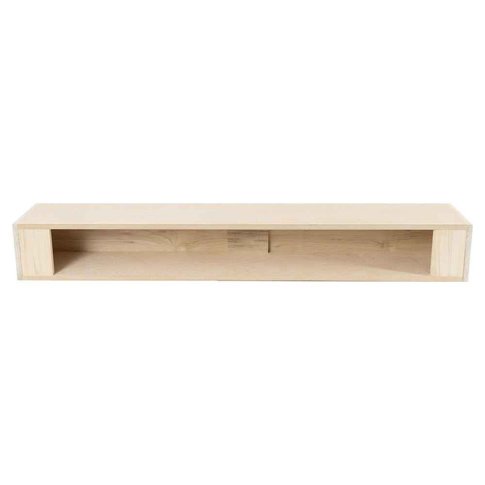 Boone 72-in Wood Mantel Shelf - Back View