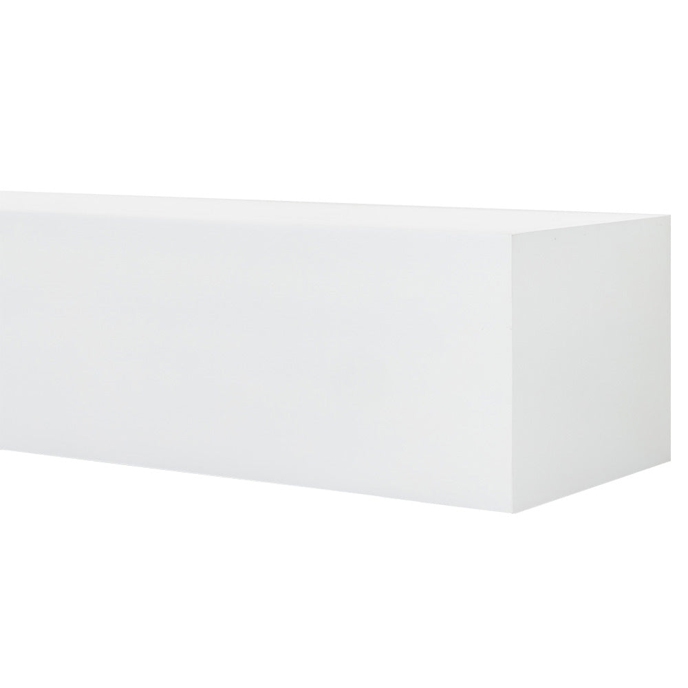 Boone 72-in Wood Mantel Shelf - White Paint