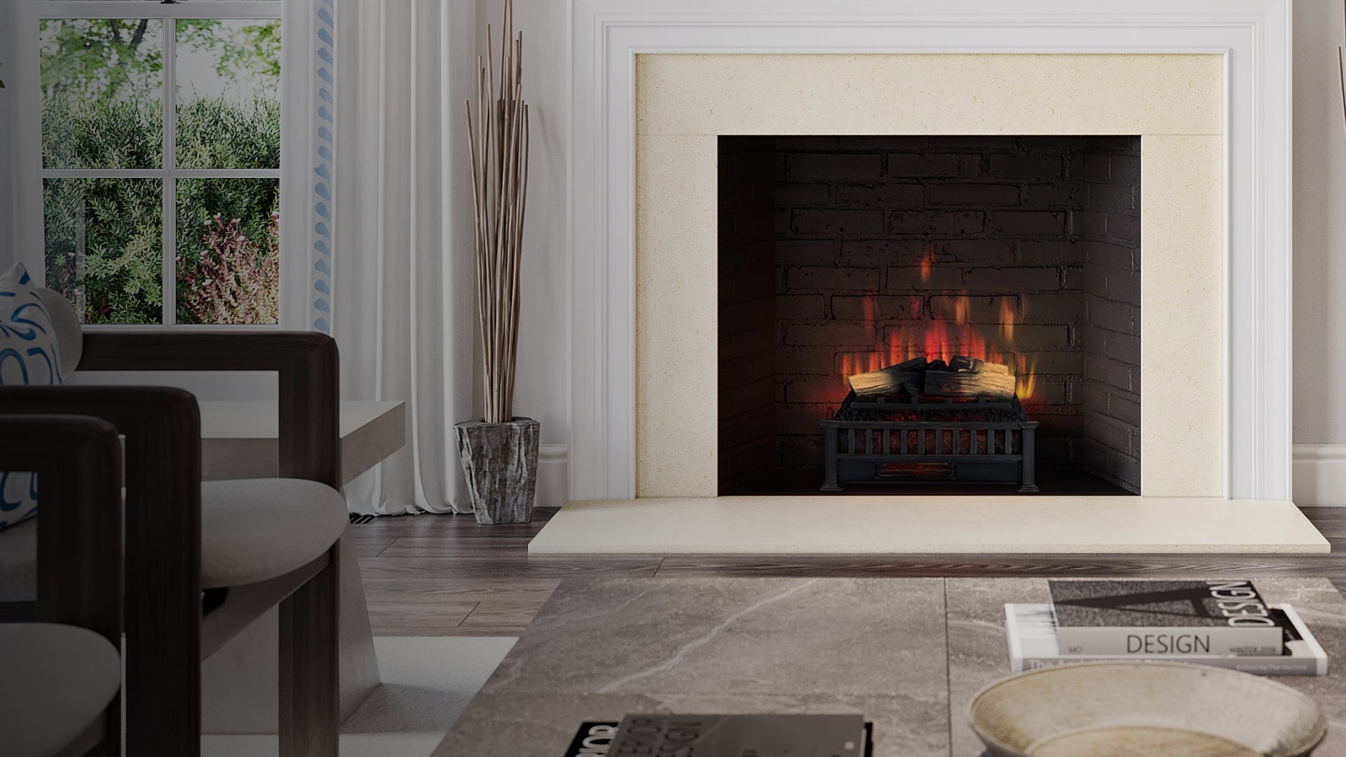 Electric Fireplace Log Set for Fireplace hearth