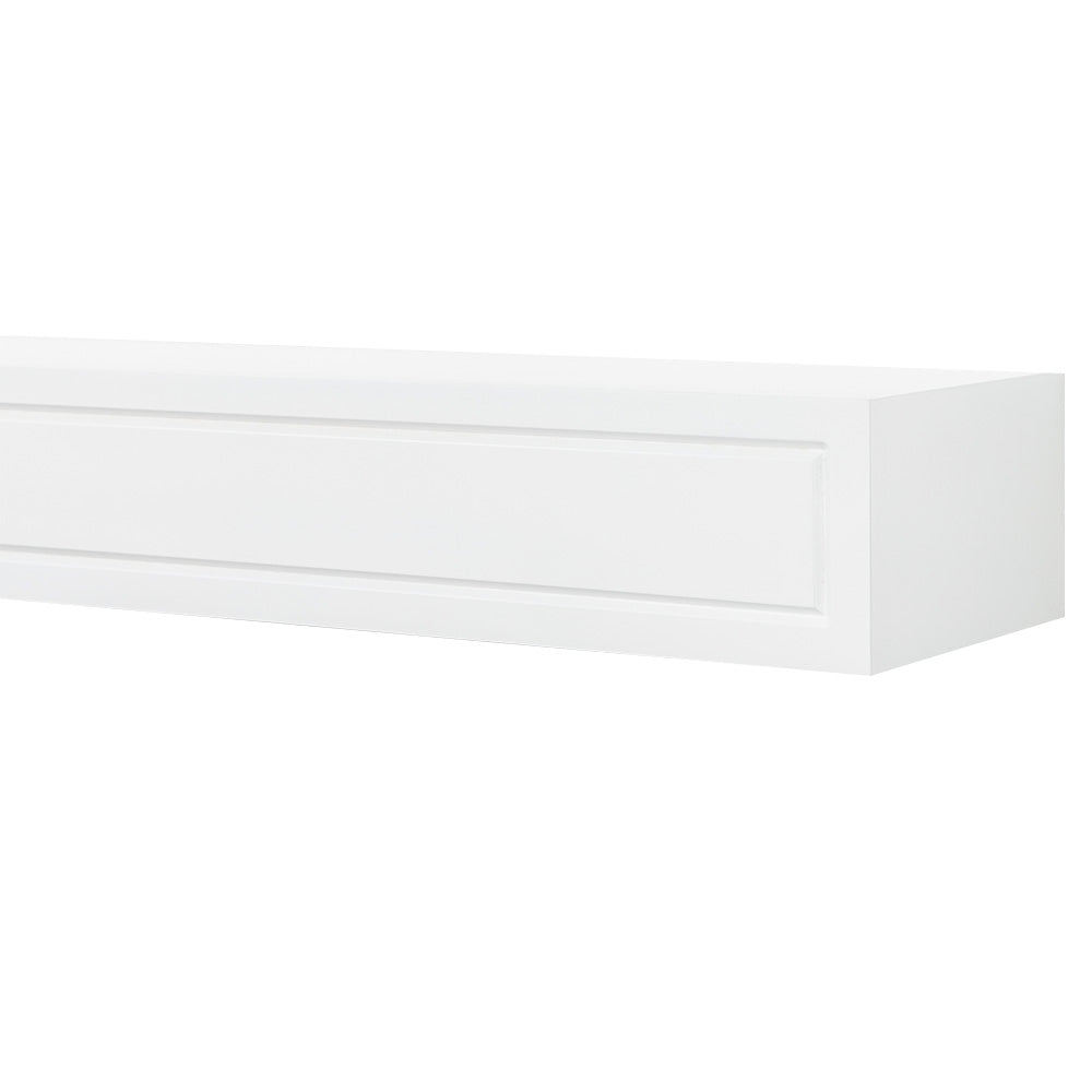 Lotta 72-in Wood Mantel Shelf - White Paint