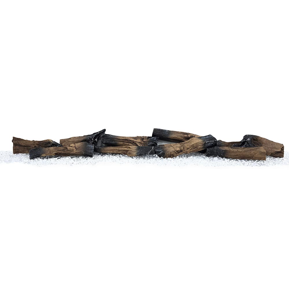 Rustic Log Accessory Kit for Modern Ember Skyline 50"-60” & Highmark 60”-72” - Logs and Crystals
