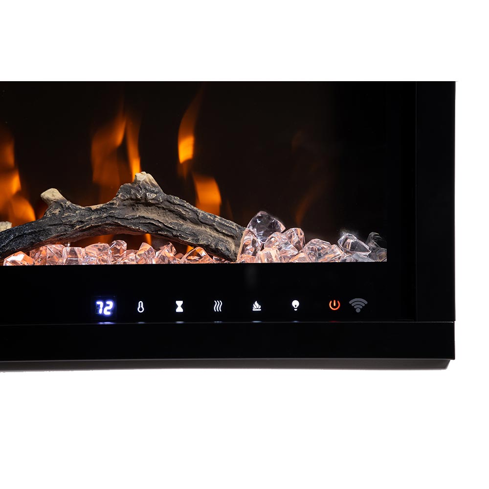 Patton White Linear Mantel Package PATTON-42-WHT Side Detail