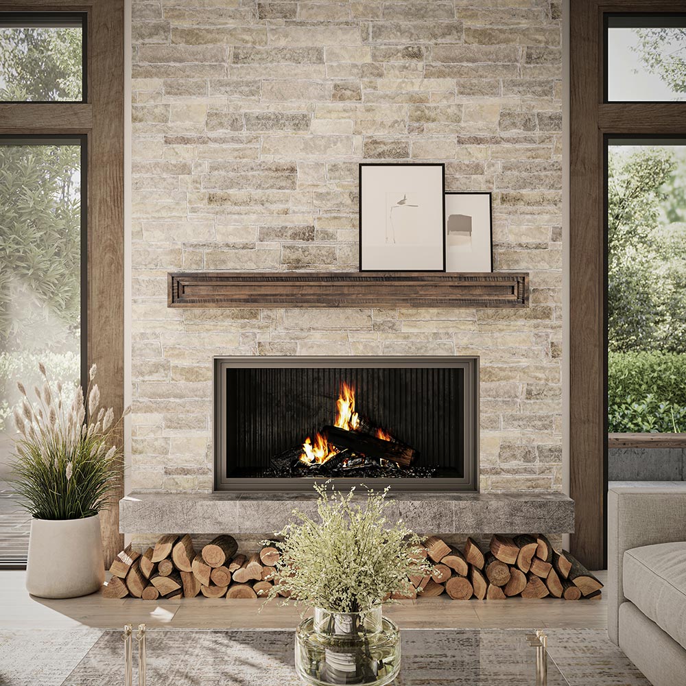 Benson Stacked Molding Shelf - Maple - Driftwood Stain