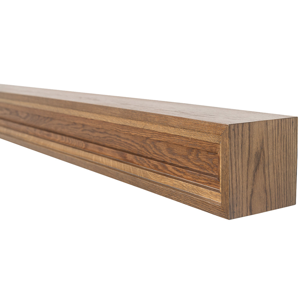 Benson Stacked Molding Shelf - White Oak - Warm Walnut Stain