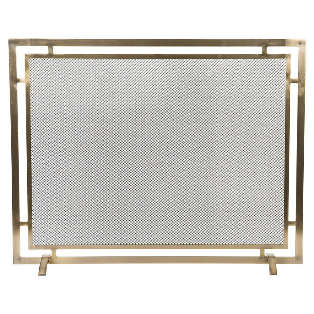 Gatsby Fireplace Screen in Aged Brass S18090AB
