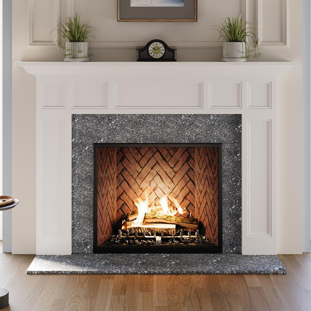 Havenbrook 54x39 Wood Mantel - White Paint