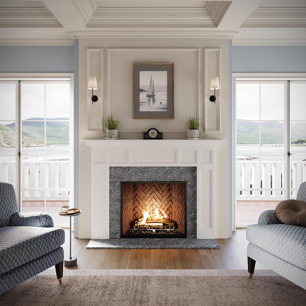 Havenbrook 54x39 Wood Mantel - White Paint