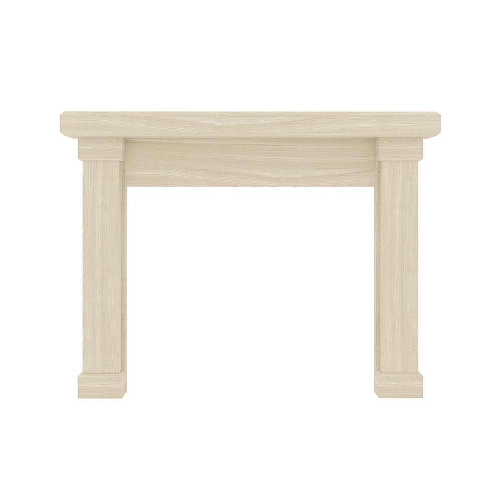 Modern Ember Nobel Mantel Surround in natural unfinished with subtle grain and contemporary styling