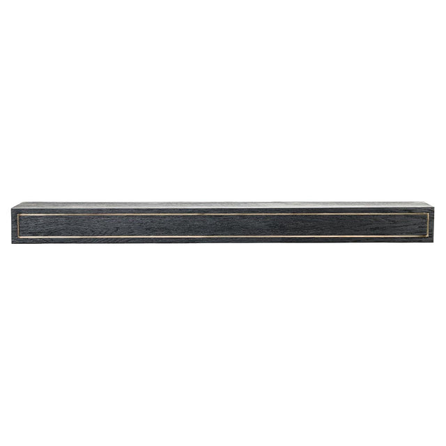 Oak Park Wood Mantel Shelf in Black