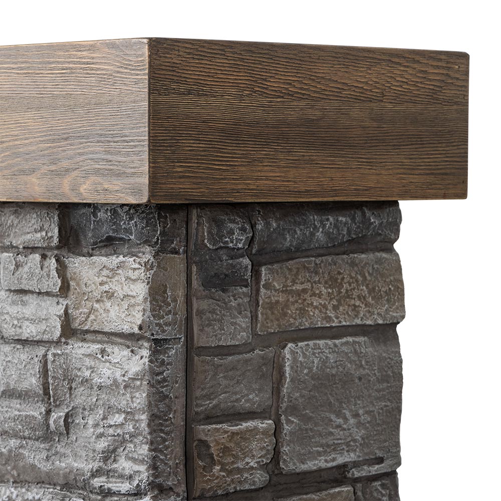 Raeford Stone Mantel & 18-in Firebox ME-RAE-STN-18 Top Detail