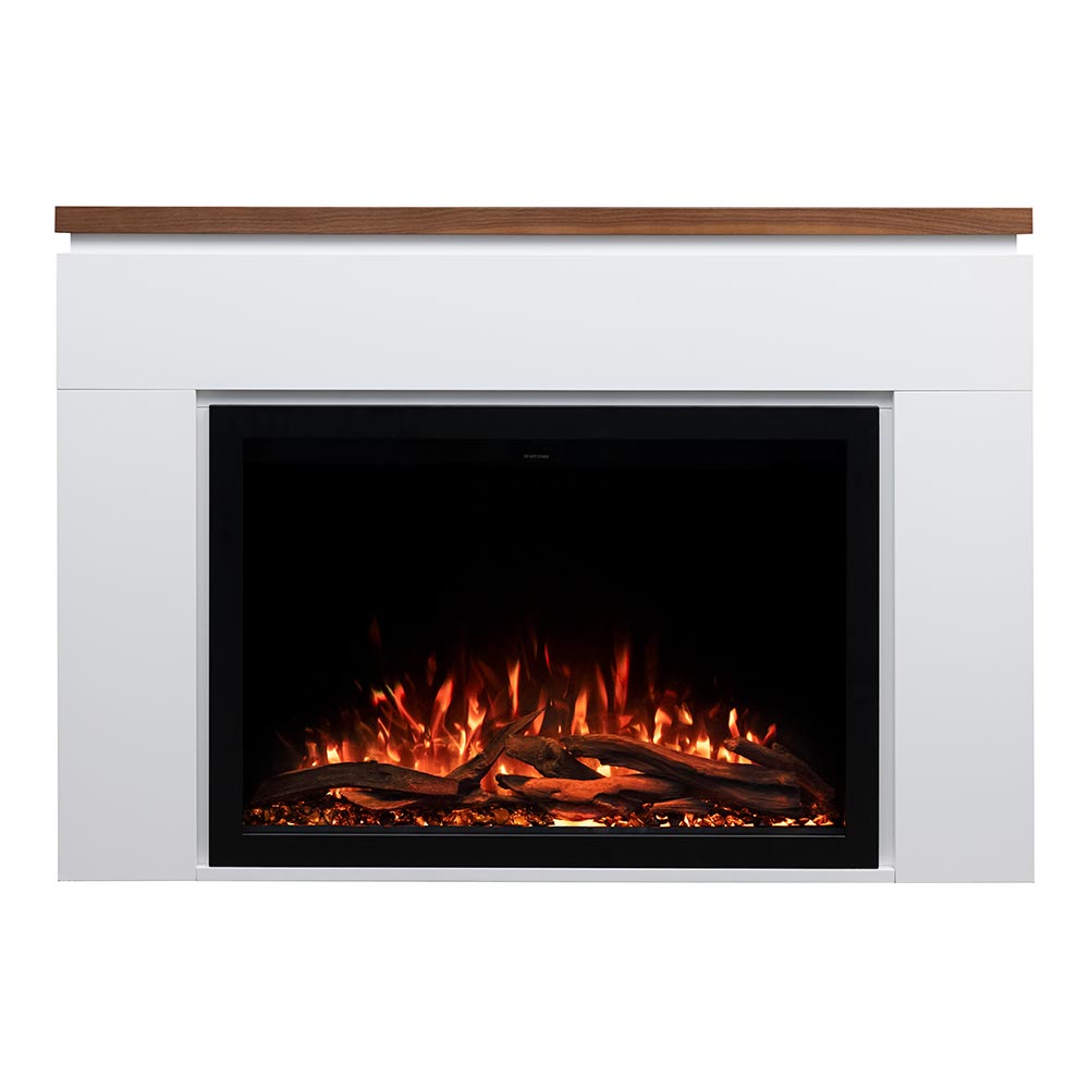 Sabrina White Mantel & 38-in Firebox ME-2412M-WHT-38
