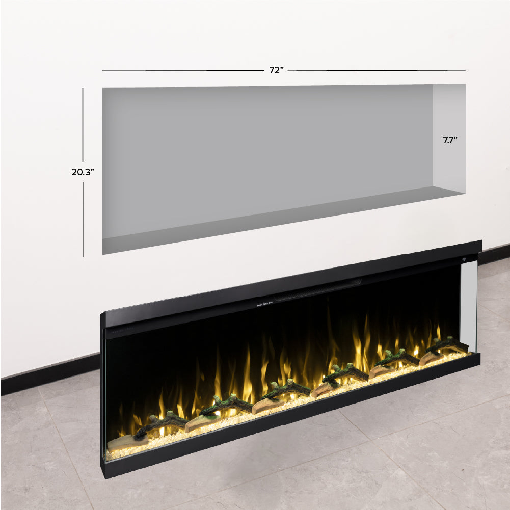 Modern Ember Skyline 72-in 3-Sided Linear Electric Fireplace ME-72-3SV Installation