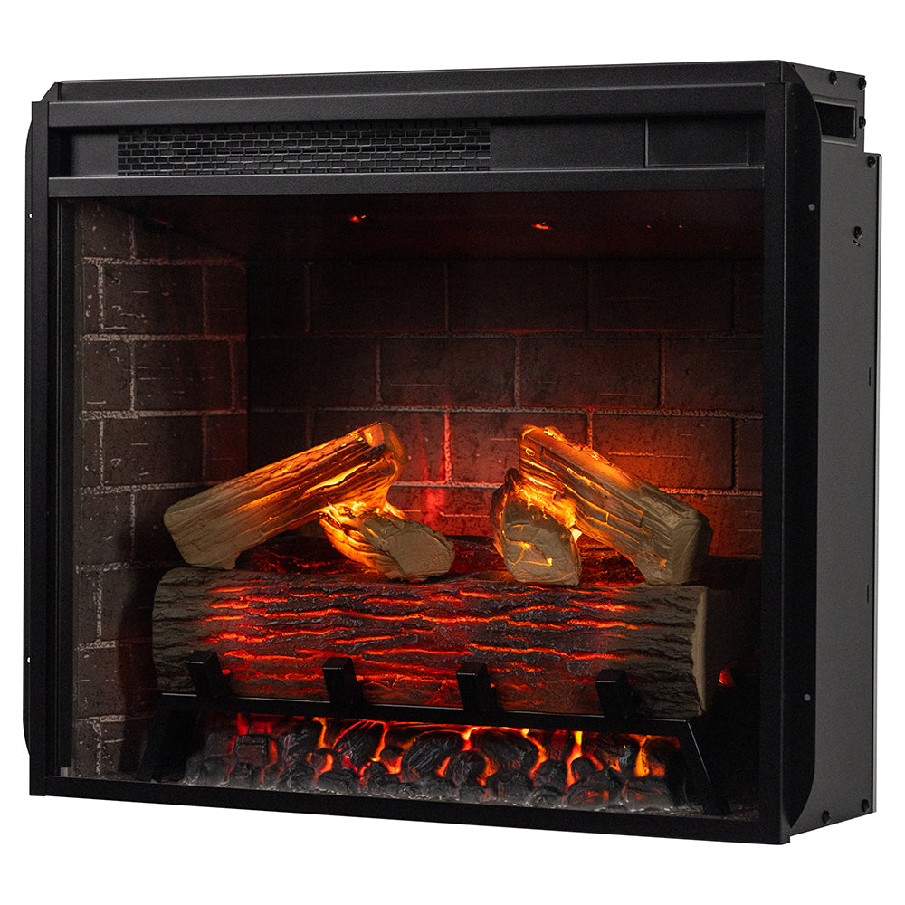 Modern Ember Augustine White Electric Fireplace Mantel Package ME-AUG-WHT-28 Detail Top