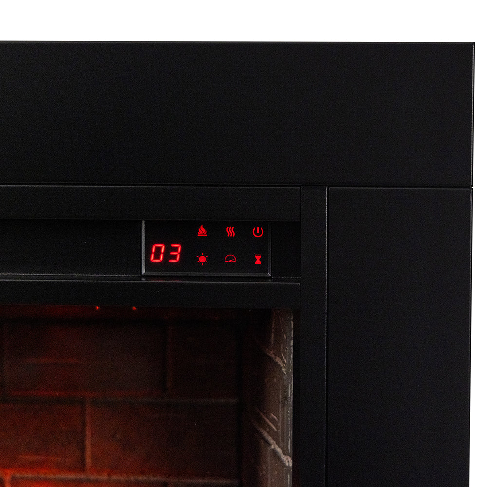 Close-up of the integrated touch control panel on the top of the Uptown Smart Electric Insert.