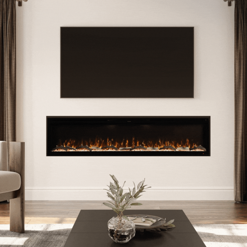Modern Ember Aerus Deep 72-in Linear Electric Fireplace - ME-SL72