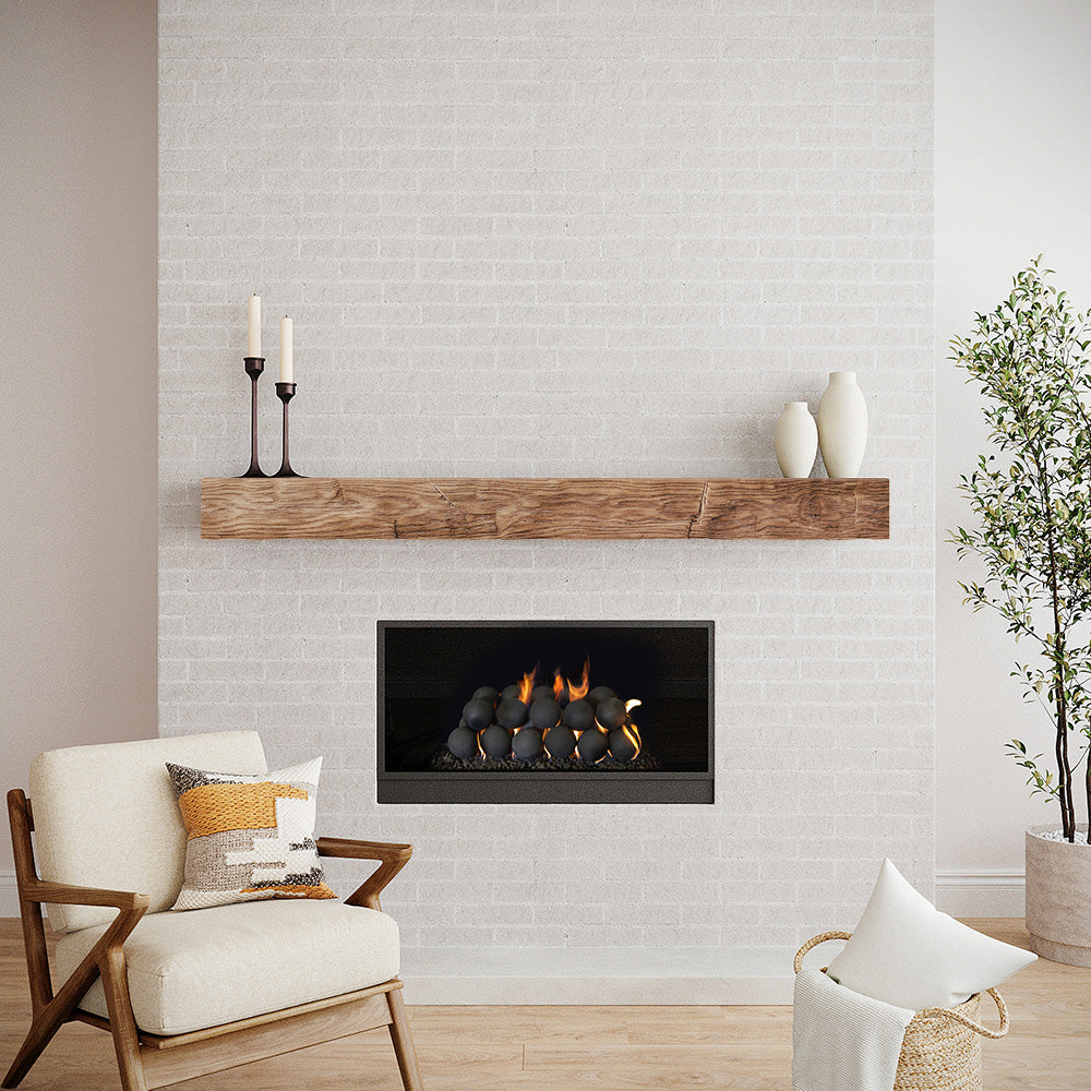 Ashcroft 72-in Concrete Mantel Shelf Shown in Forest
