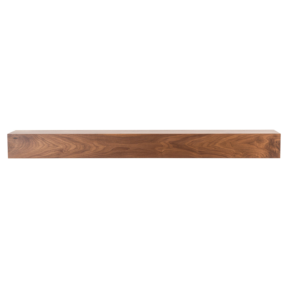 Walnut Creek 72-in Wood Mantel Shelf - Matte Clear Finish