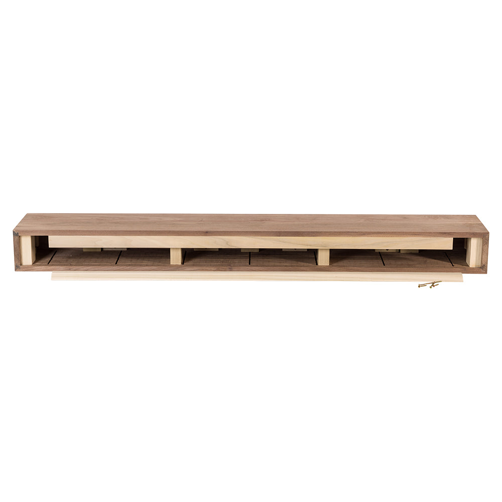 Walnut Creek 72-in Wood Mantel Shelf - Back View