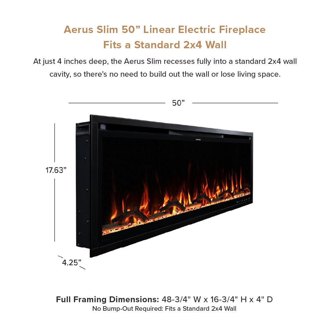 Aerus Slim Linear Electric Fireplace