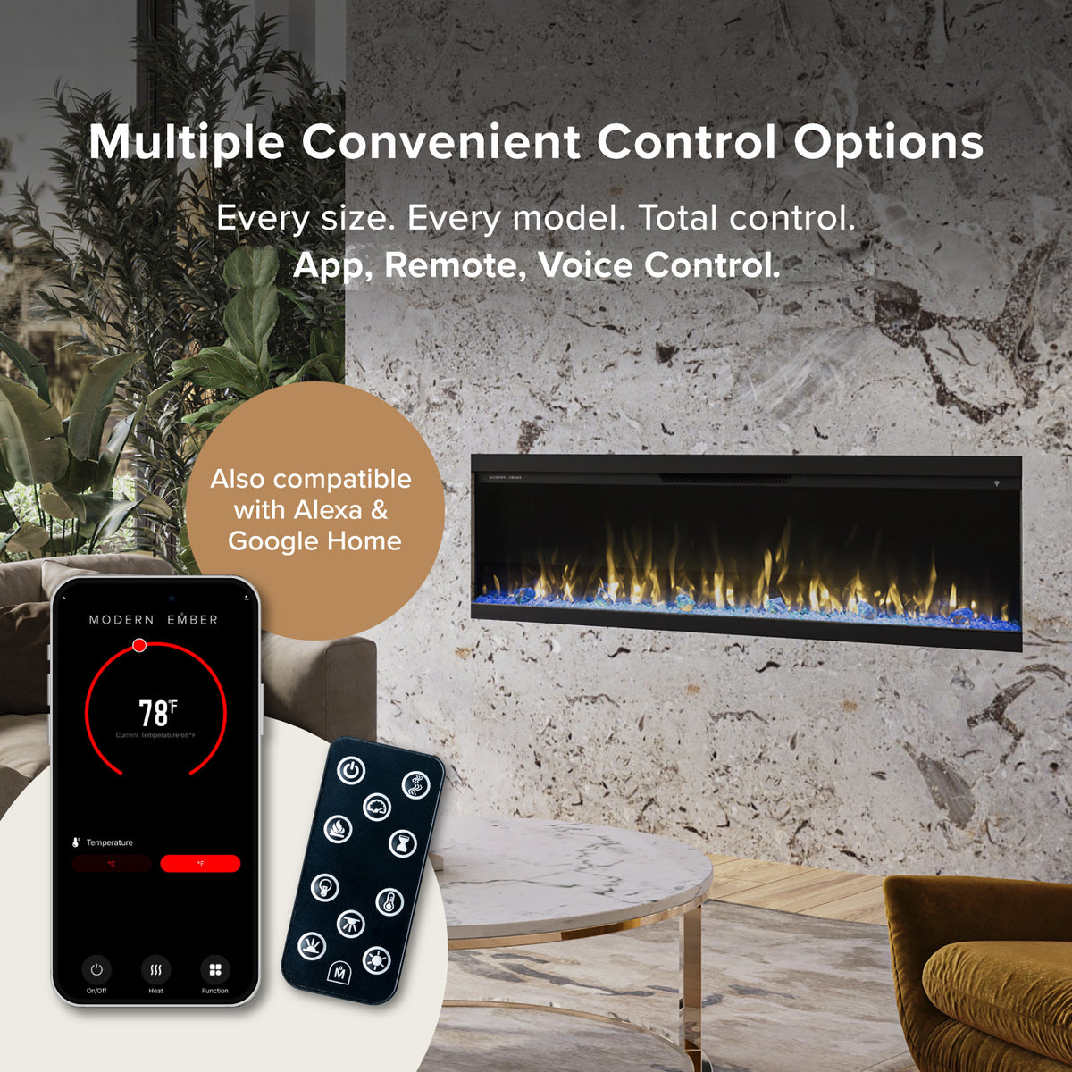 Skyline 3-Side Linear Electric Fireplace