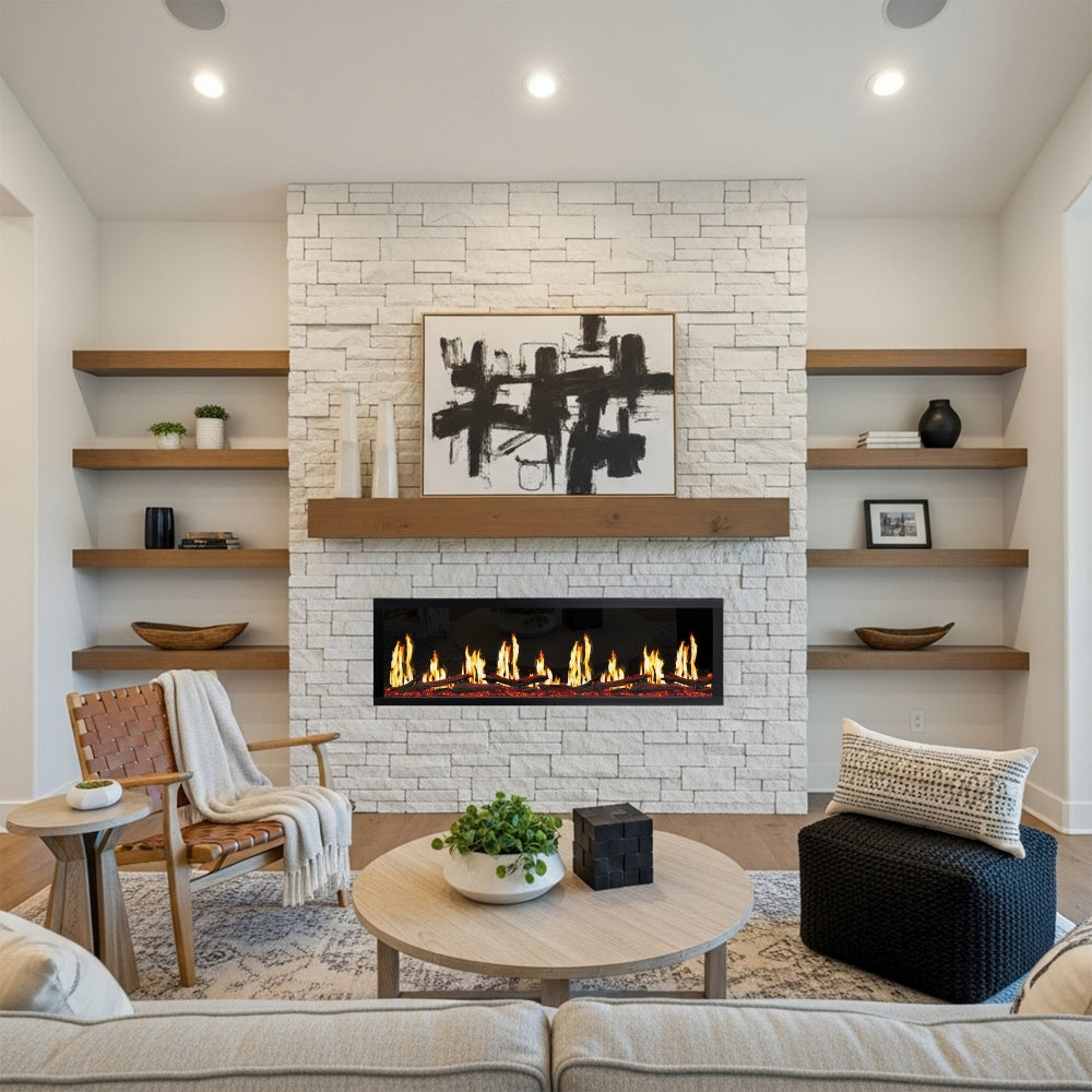 Highmark Luxe LCD Built-In Electric Fireplace