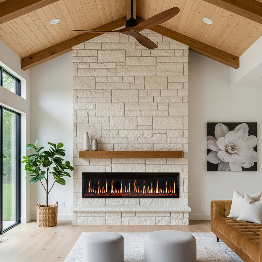 Highmark Luxe LCD Built-In Electric Fireplace