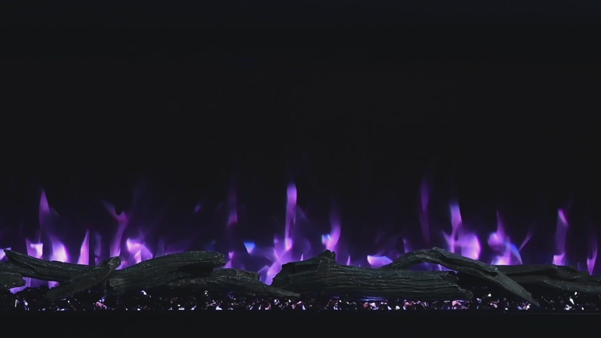 Load video: Close up video of realistic flames and logs