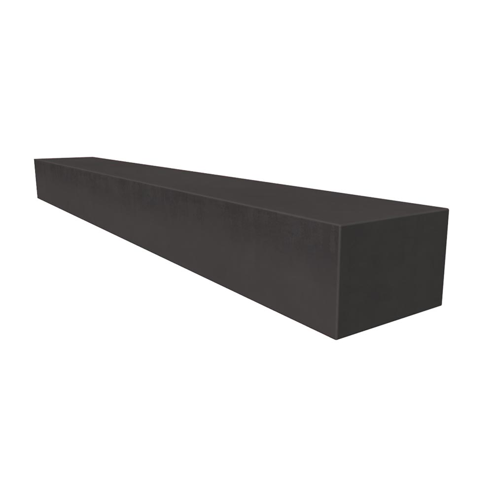 Everett 60-in Concrete Mantel Shelf Shown in Carbon