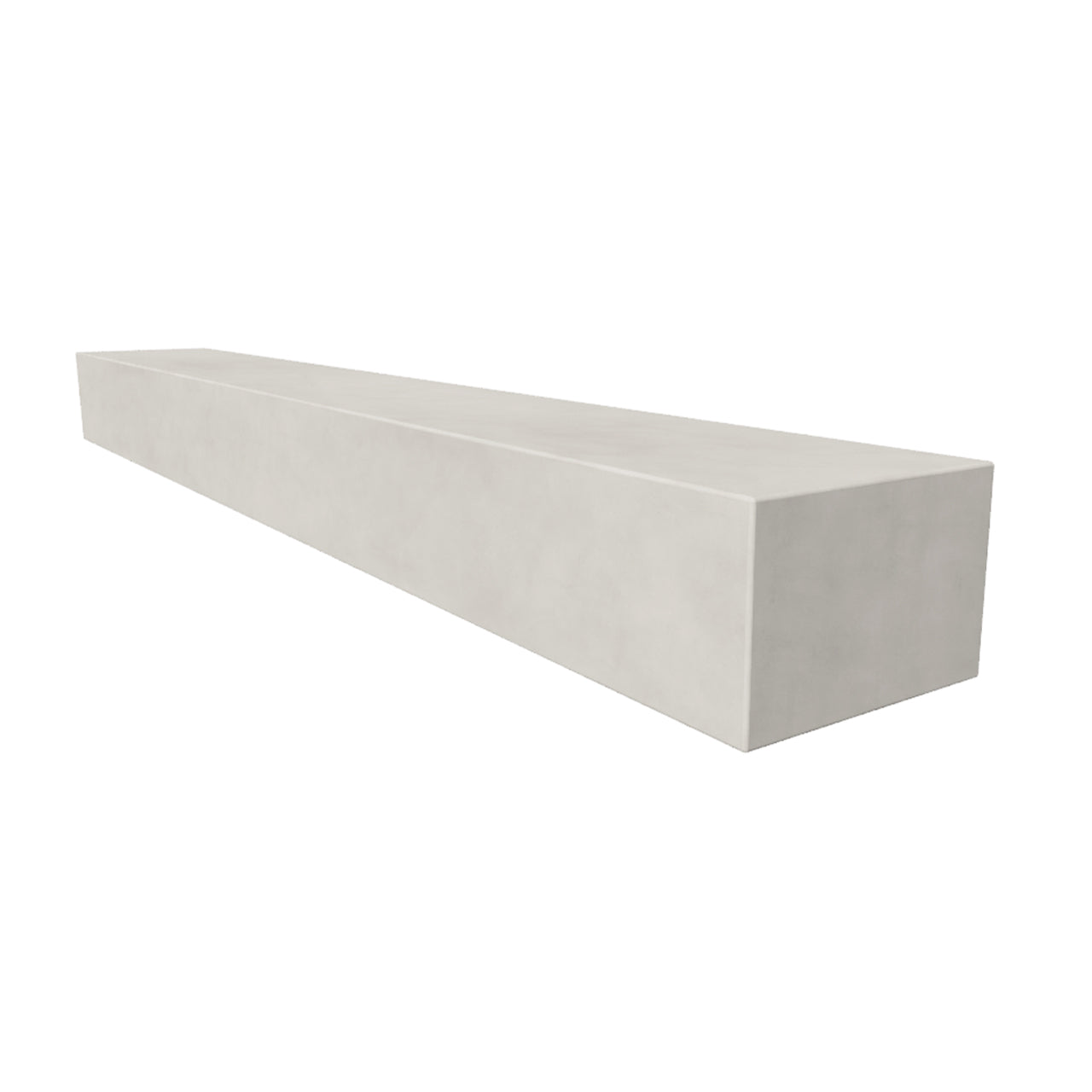 Everett 60-in Concrete Mantel Shelf Shown in Beach