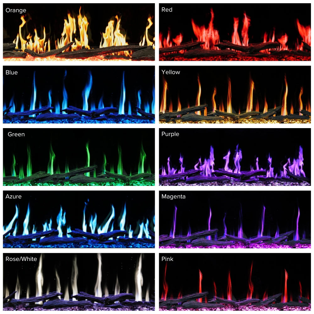 Ember bed options of Highmark Luxe LCD Electric Fireplaces
