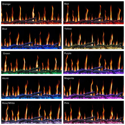 Downlight options of Highmark Luxe LCD Electric Fireplaces