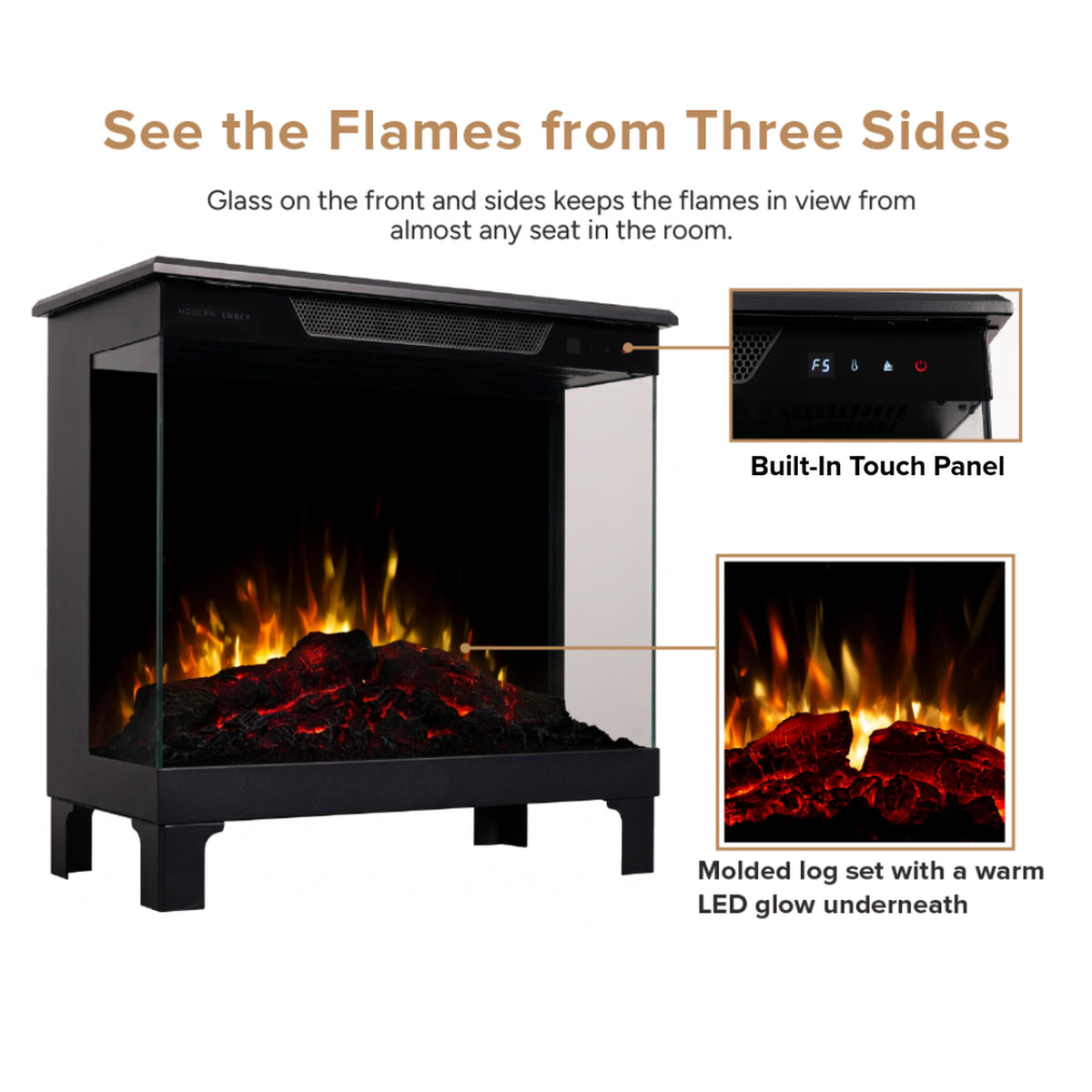 24" Skyline Smart 3-Sided Freestanding Electric Stove