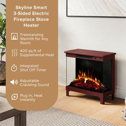 24" Skyline Smart 3-Sided Freestanding Electric Stove