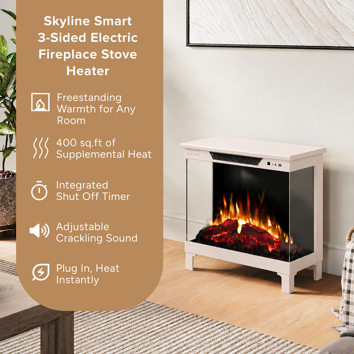 24" Skyline Smart 3-Sided Freestanding Electric Stove