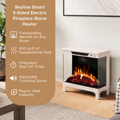 24" Skyline Smart 3-Sided Freestanding Electric Stove