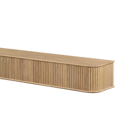 Alfama 72-in Reed Mantel Shelf Blonde Stain