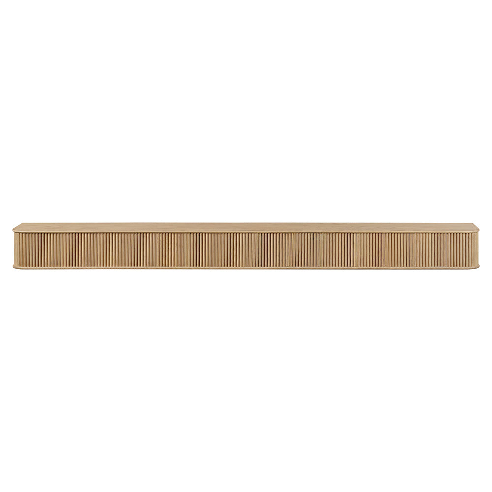 Alfama 72-in Reed Mantel Shelf Blonde Stain