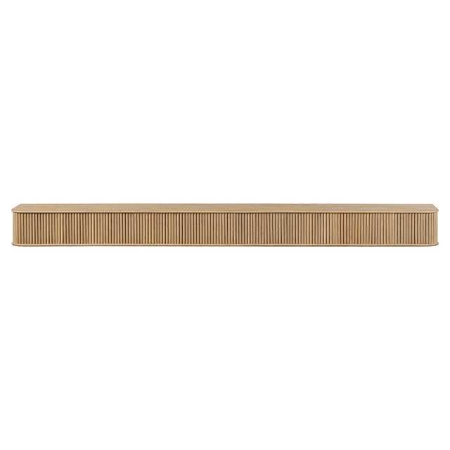 Alfama 72-in Reed Mantel Shelf Blonde Stain