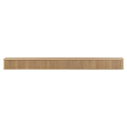 Alfama 72-in Reed Mantel Shelf Blonde Stain